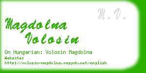 magdolna volosin business card